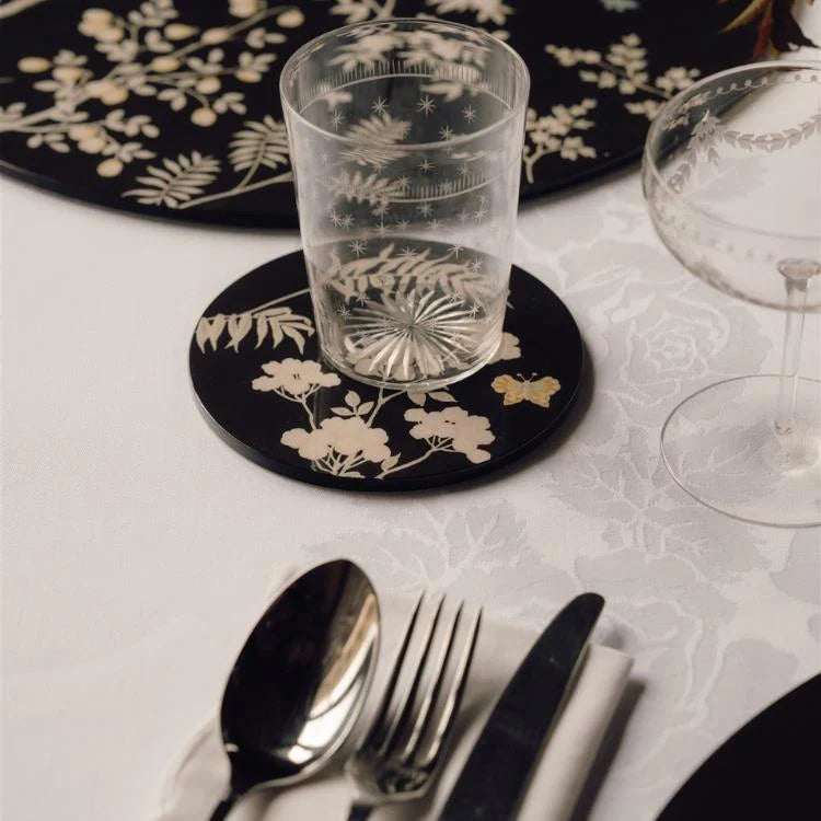 Chinoiserie Coasters - Set of 4 - black