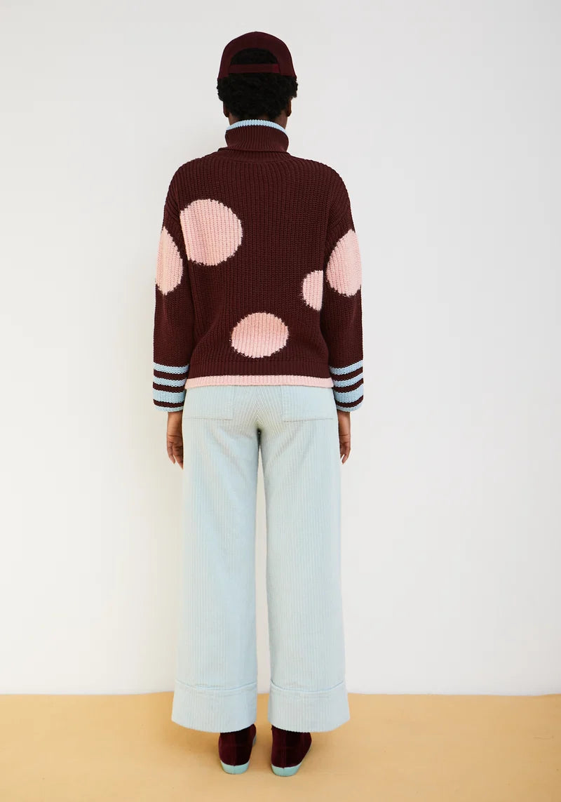 Dr Bloom Burgundy Bombom Sweater