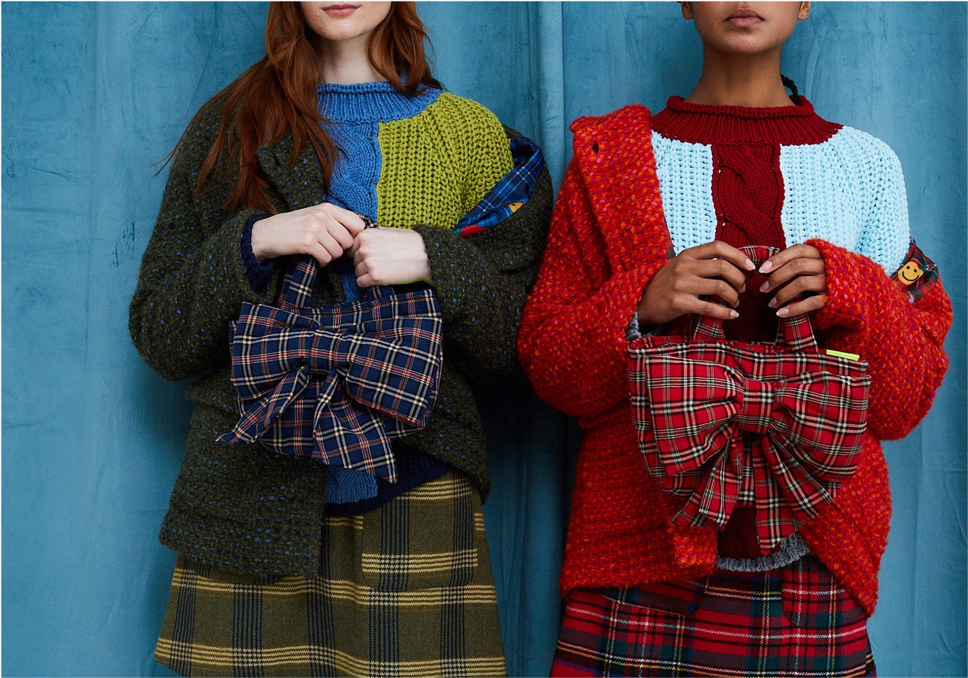 Dr Bloom Clutch Tartan Red