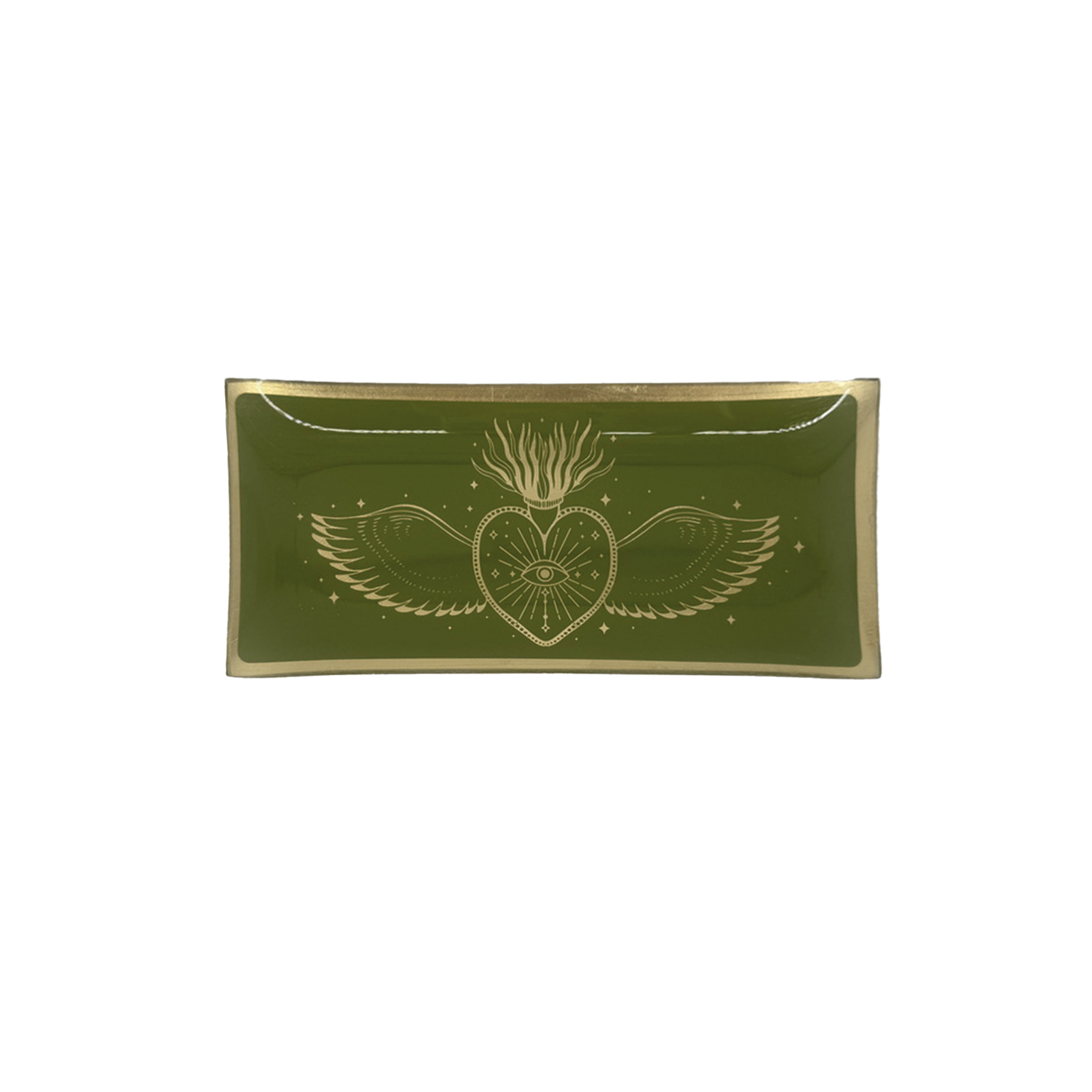 Rectangular Green Ex-voto Tray
