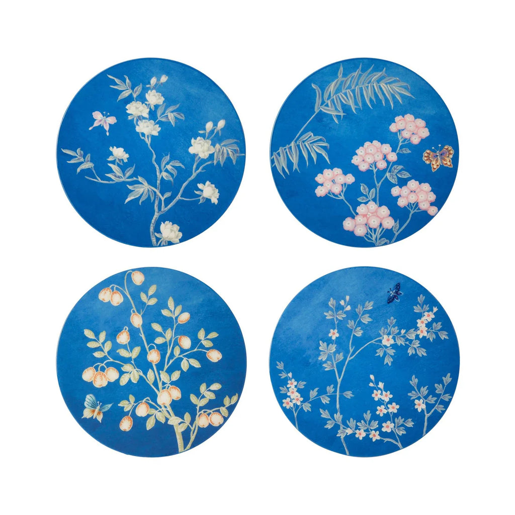 Chinoiserie Coasters - Set of 4 - blue