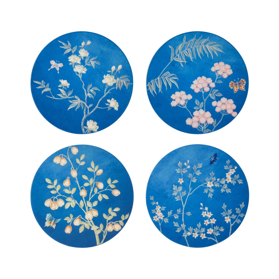Chinoiserie Coasters - Set of 4 - blue