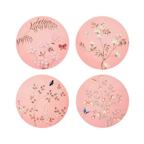 Chinoiserie Coasters - Set of 4 - pink