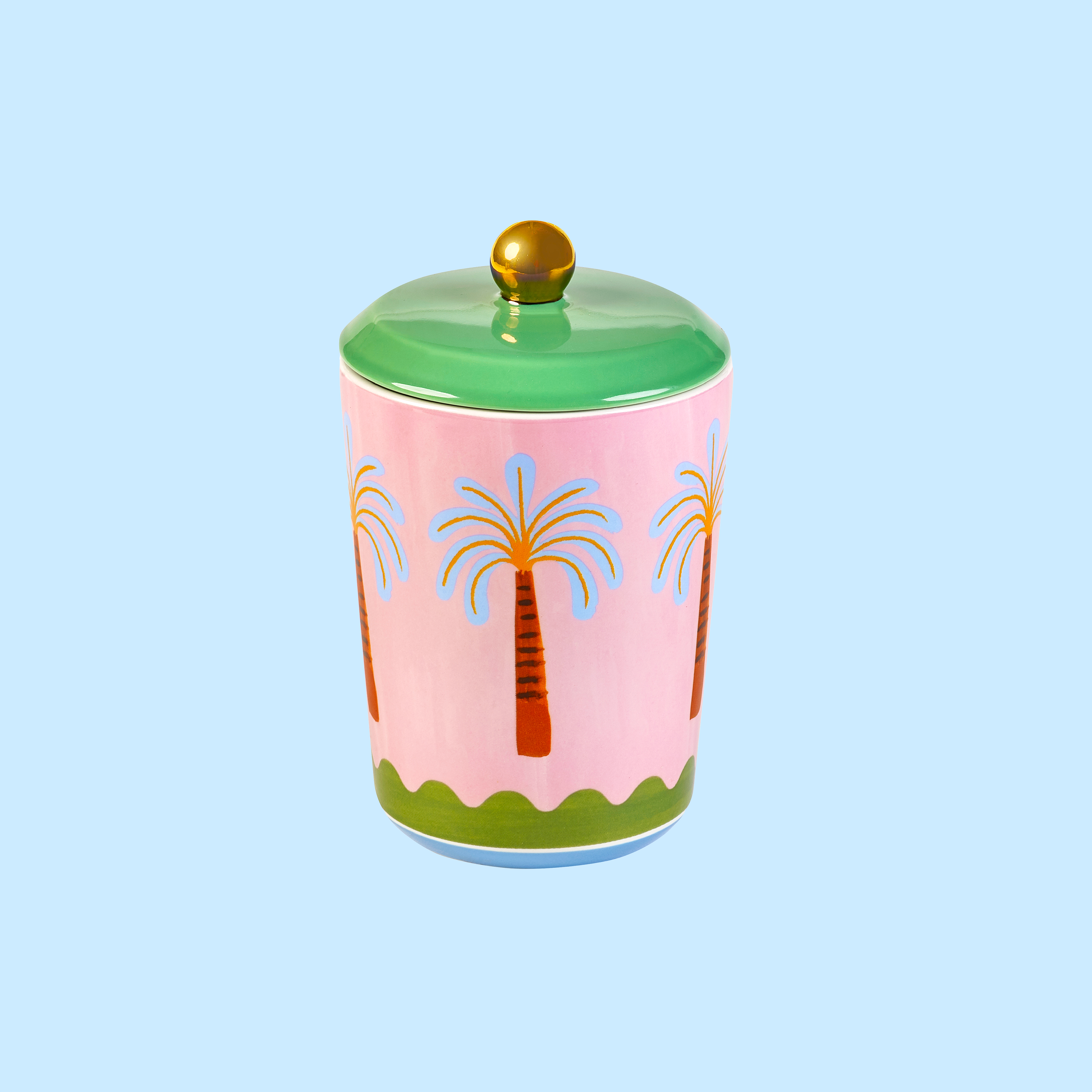 Electric Coast Palm Storage Jar
