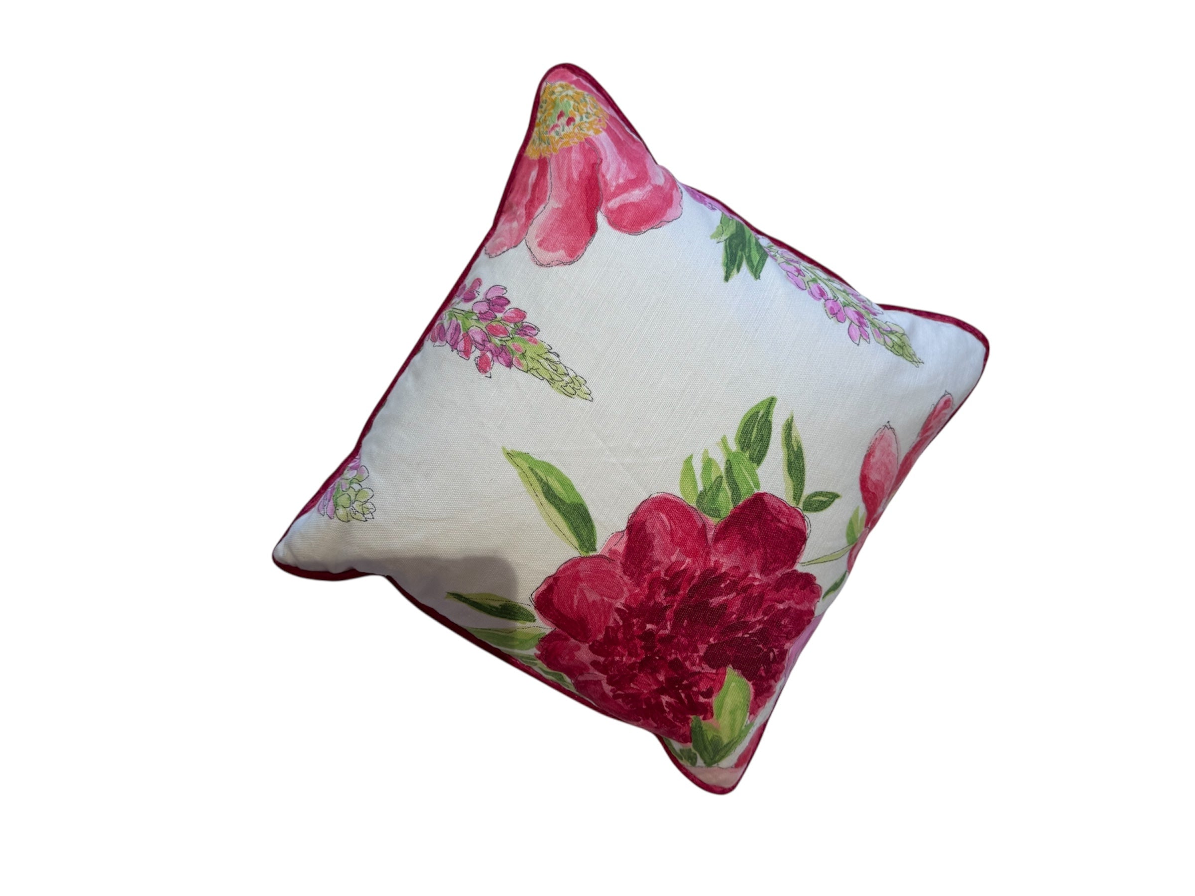 Designers Guild Red Flower Cushion