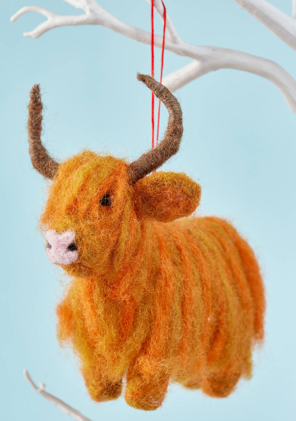 Felt Highland Cow Decoration