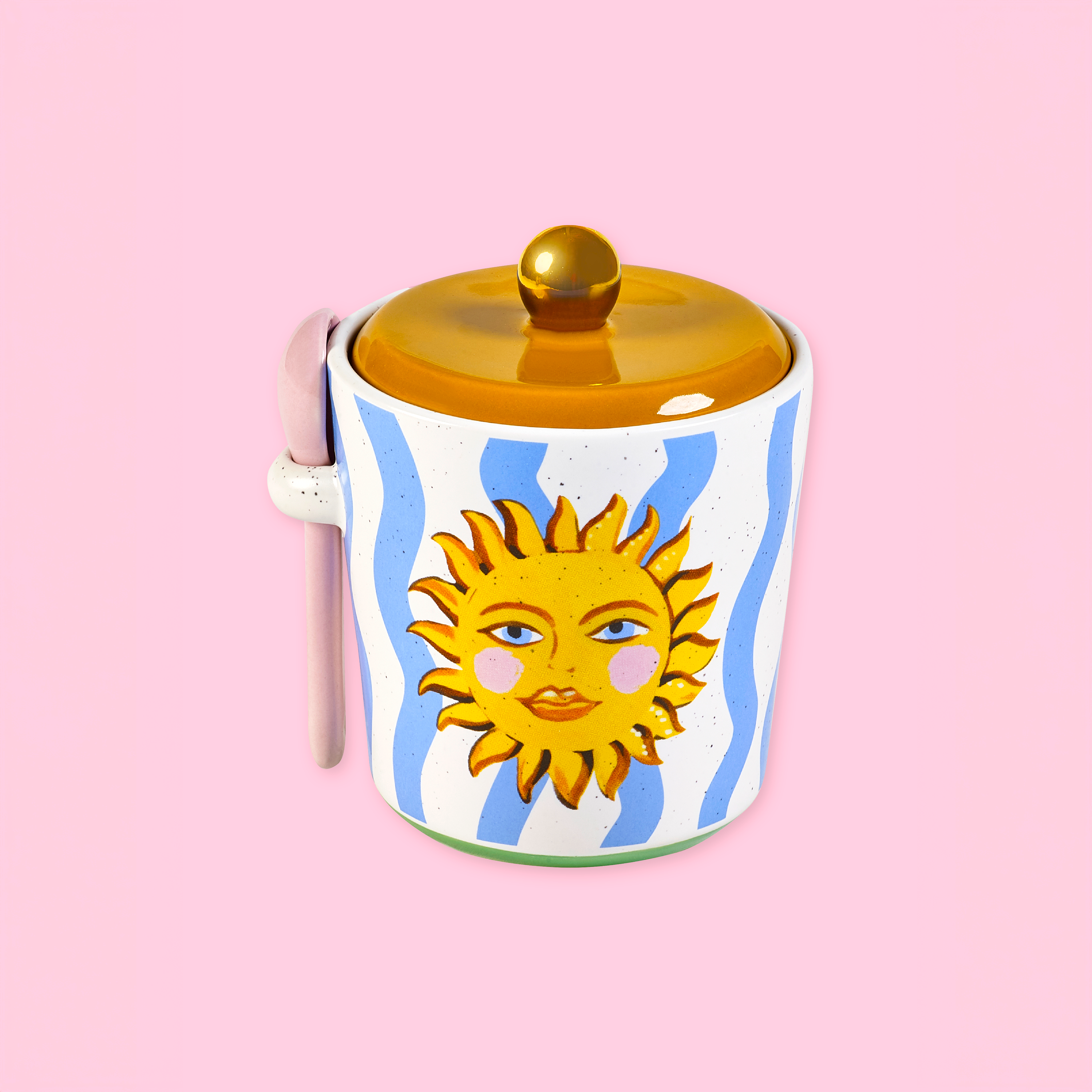 Electric Coast Sun Sugar Pot and Spoon Set