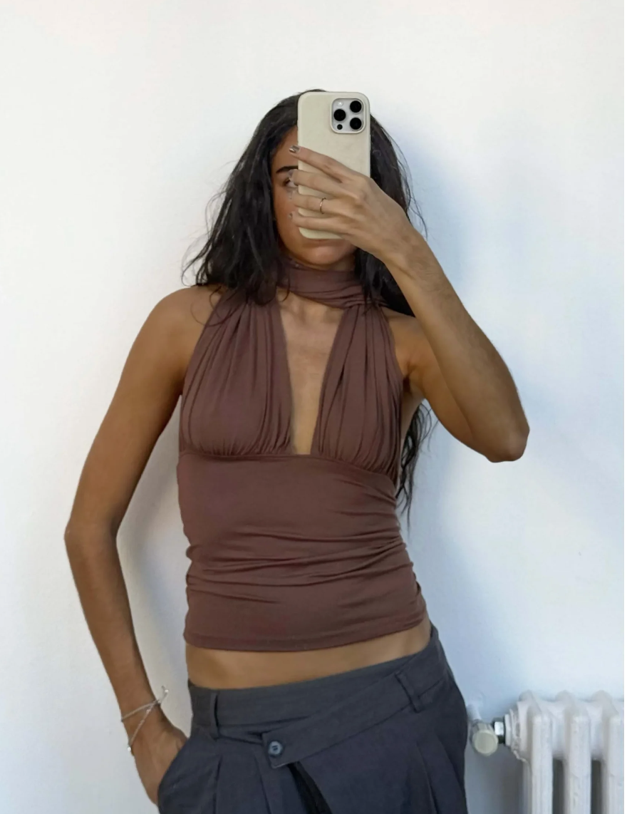 Isabela Top - Brown - One Size