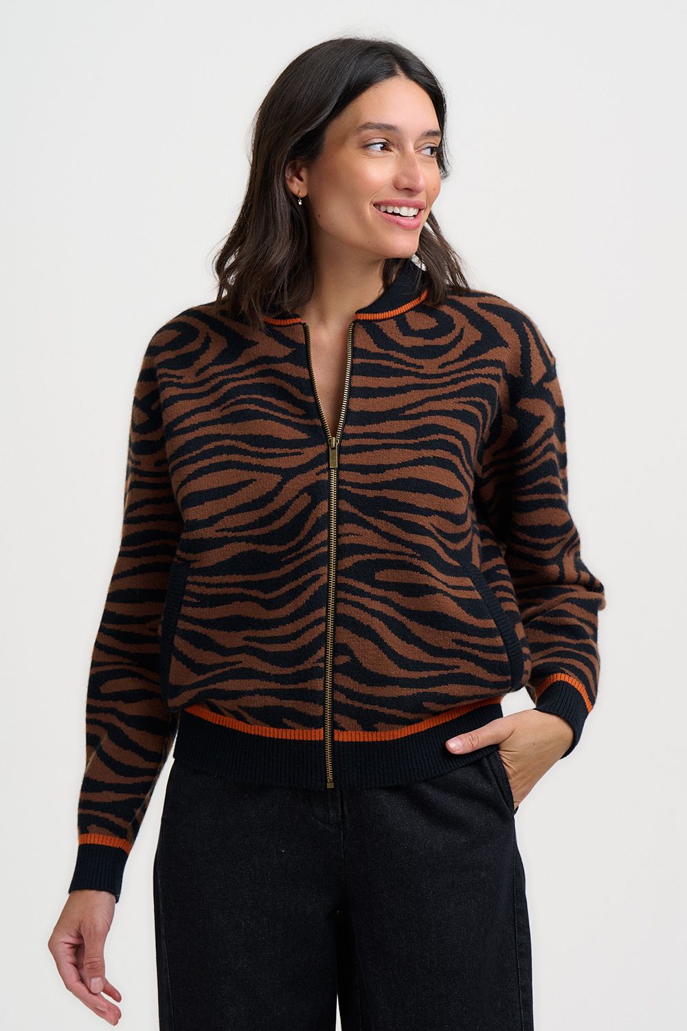 Sugarhill Brighton Solana Knitted Bomber Jacket
