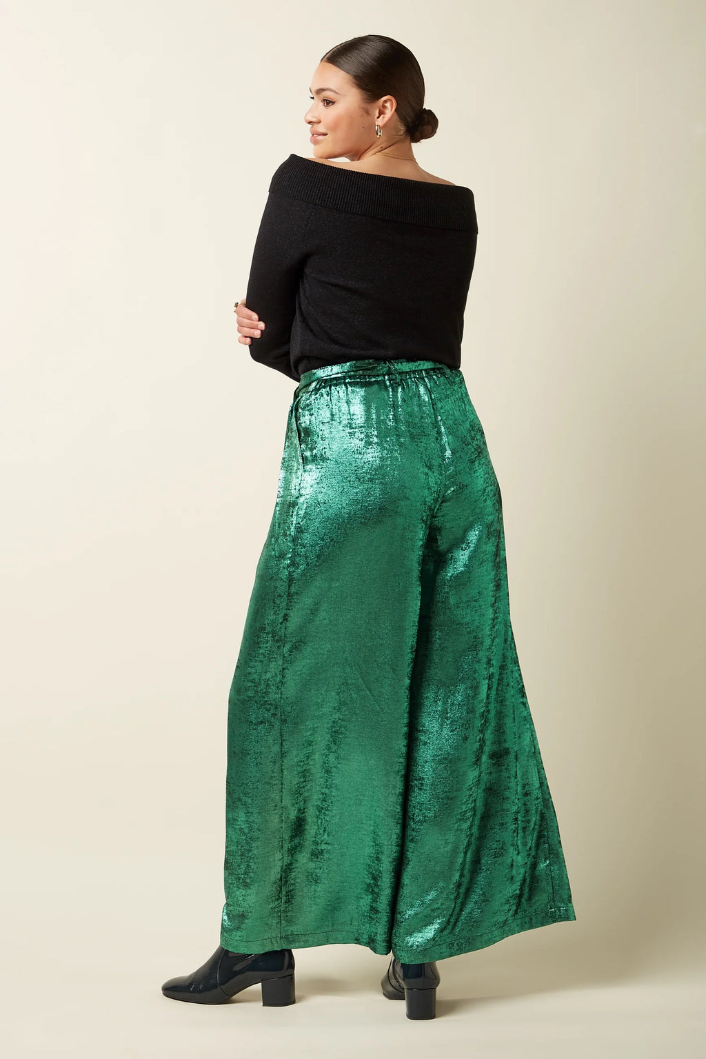 King Louis Marnie silver green trousers
