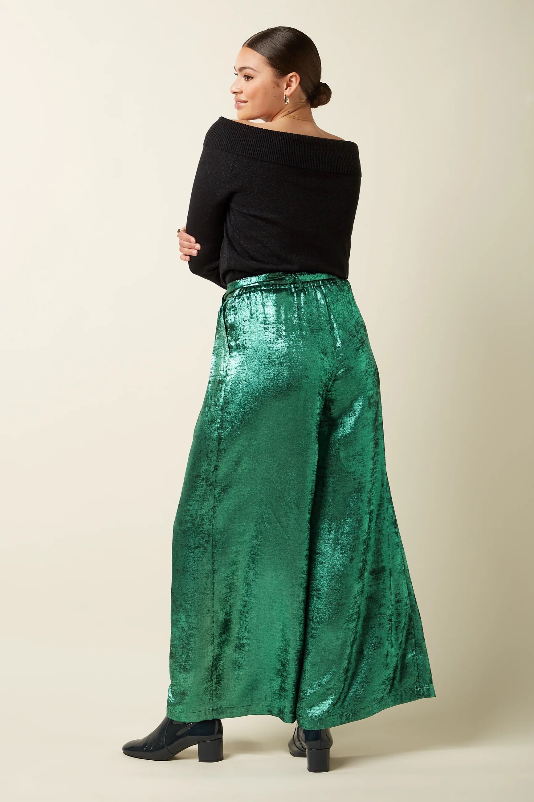 King Louis Marnie silver green trousers