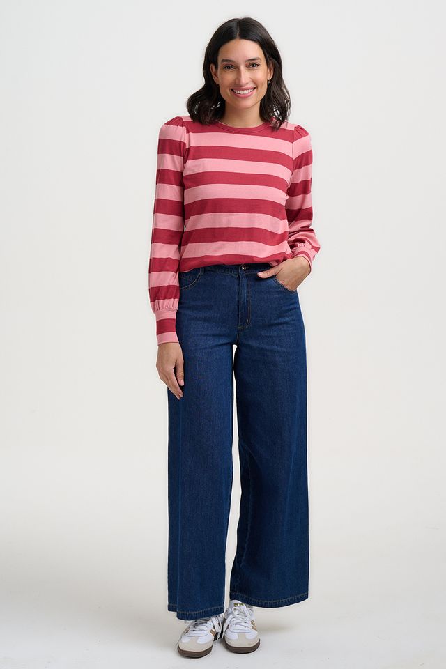 Sugarhill Brighton Red/Pink Wide Striped Griselda Top
