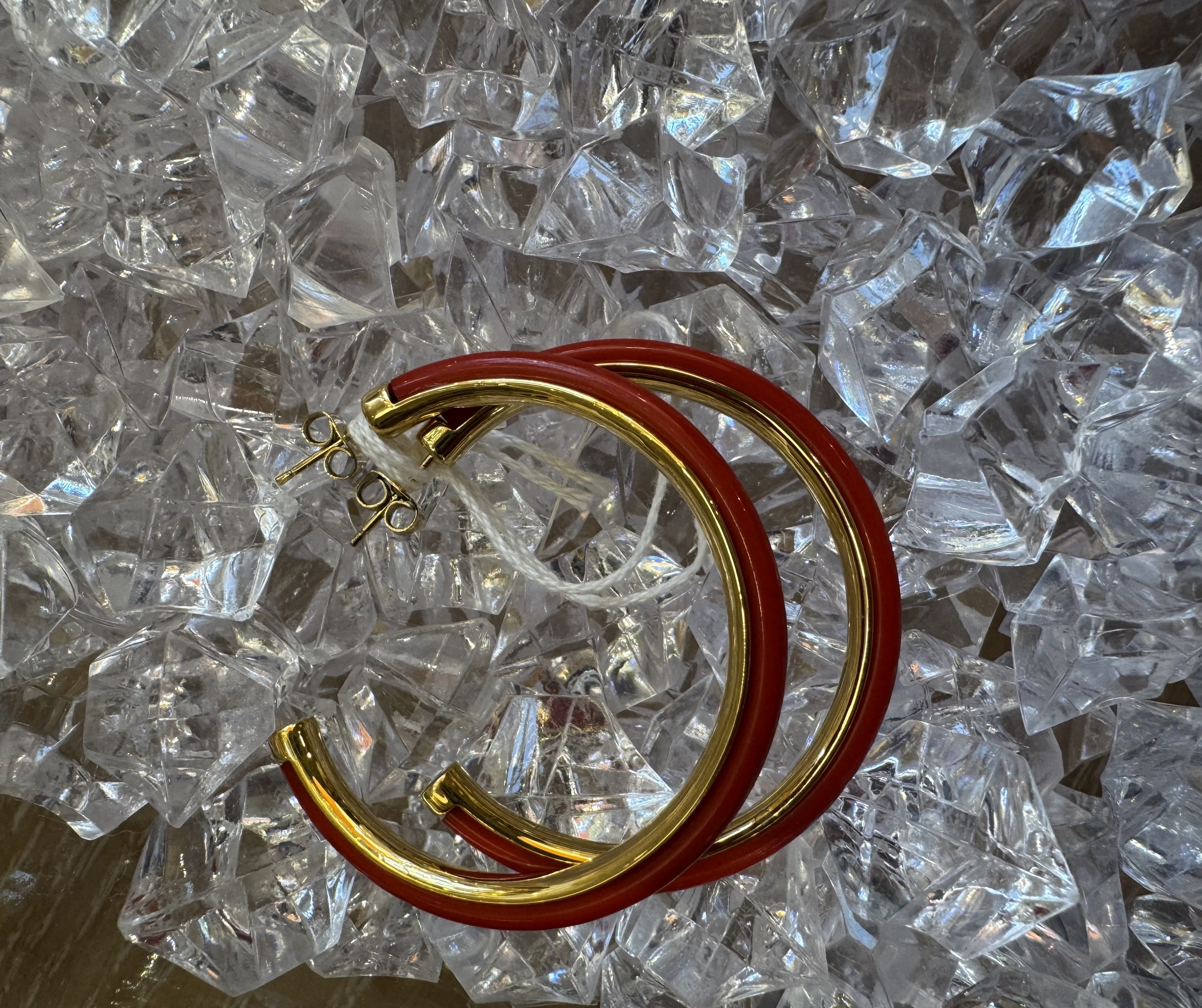 BURNT ORANGE RESIN Earrings