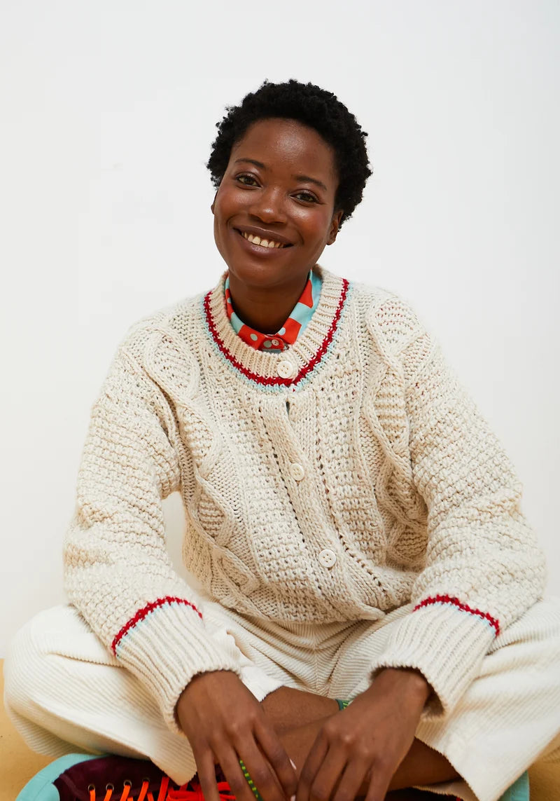 Dr Bloom Ecru Meadow Cardigan