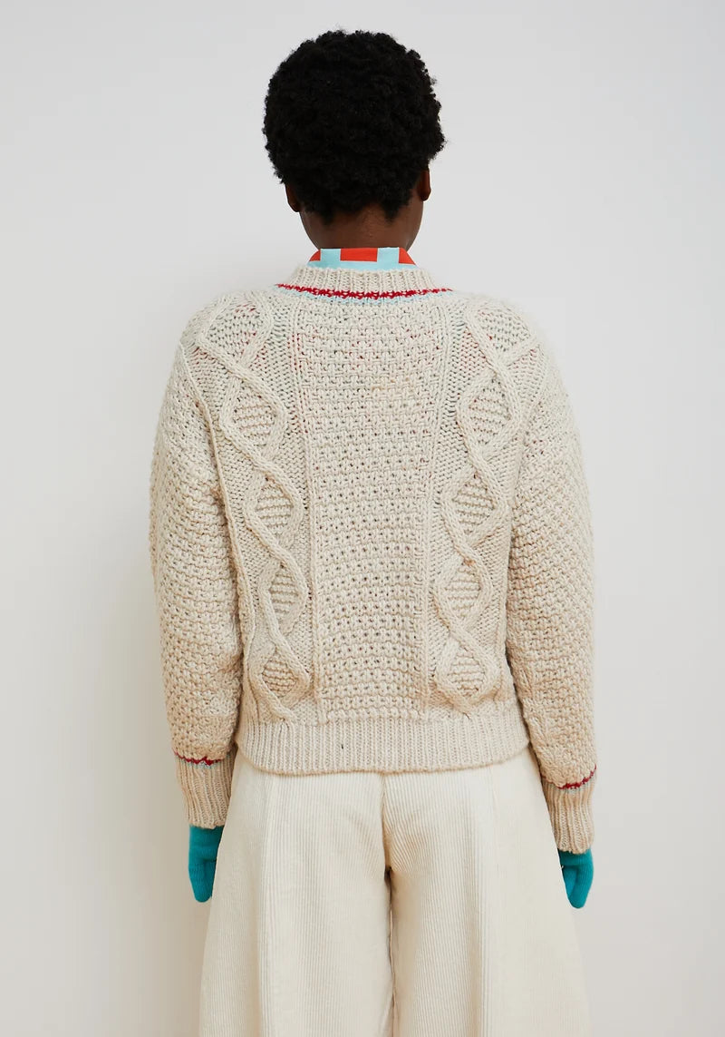 Dr Bloom Ecru Meadow Cardigan