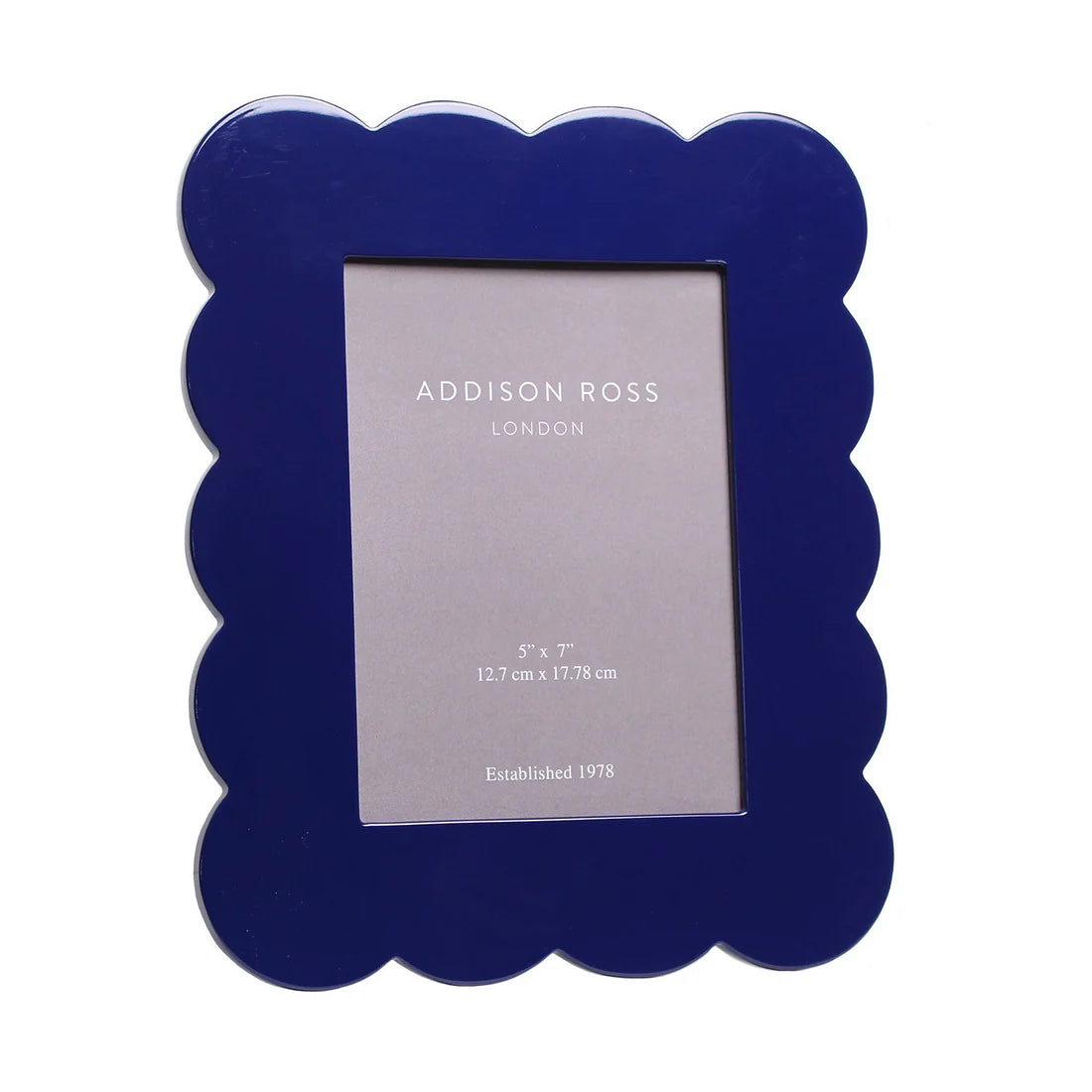 Scalloped Photo Frame - navy