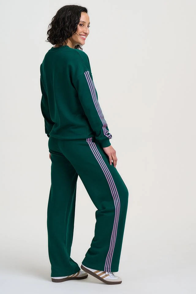 Sugarhill Brighton Green, Pink Retro Stripe Enya Joggers