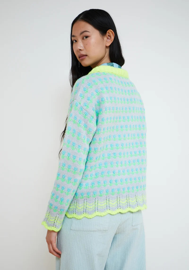 Dr Bloom Sky Blue Prado Sweater