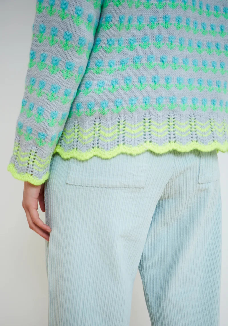Dr Bloom Sky Blue Prado Sweater
