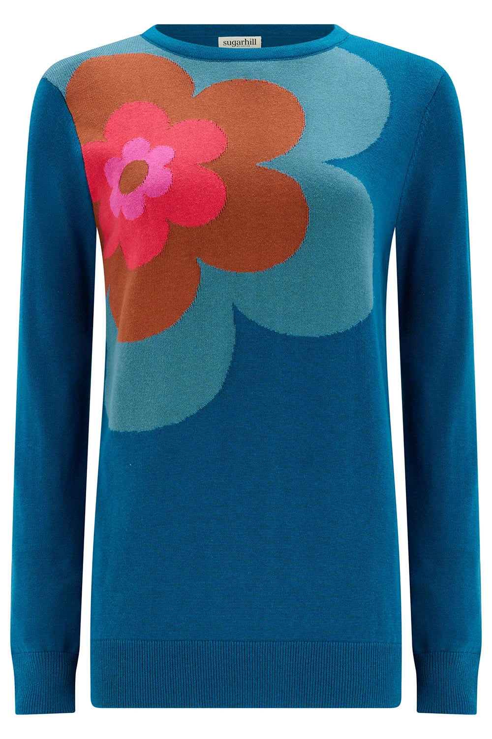 Sugarhill Brighton, Rita Jumper, Teal Growing Flower