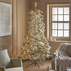 Gallery, Flocked Pine LED Christmas Tree