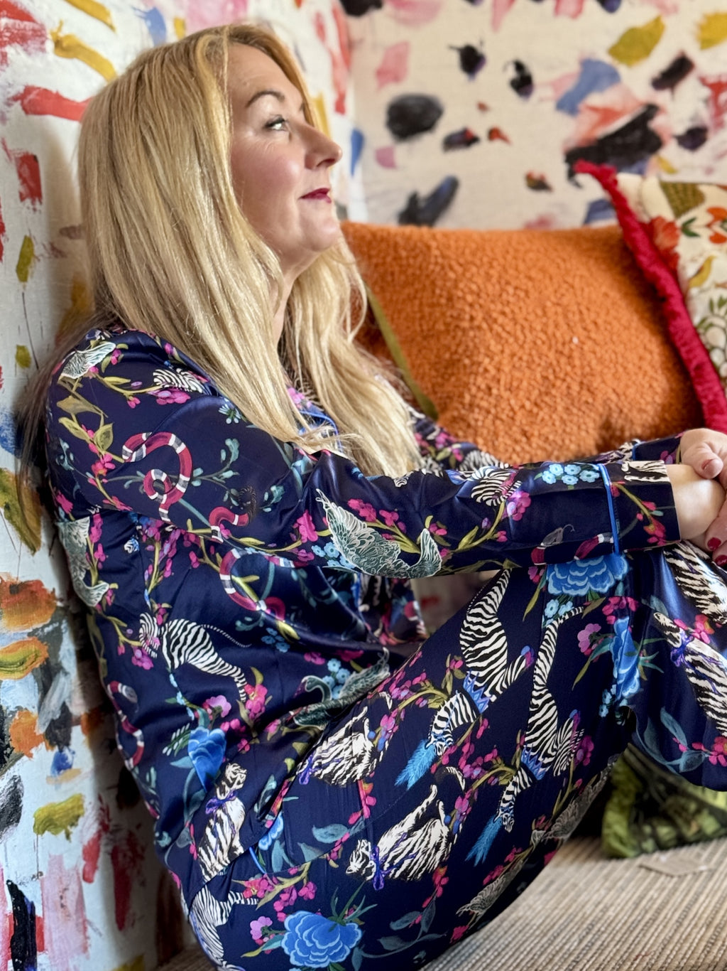 Hope & Ivy Suzanne Satin Print Pyjamas