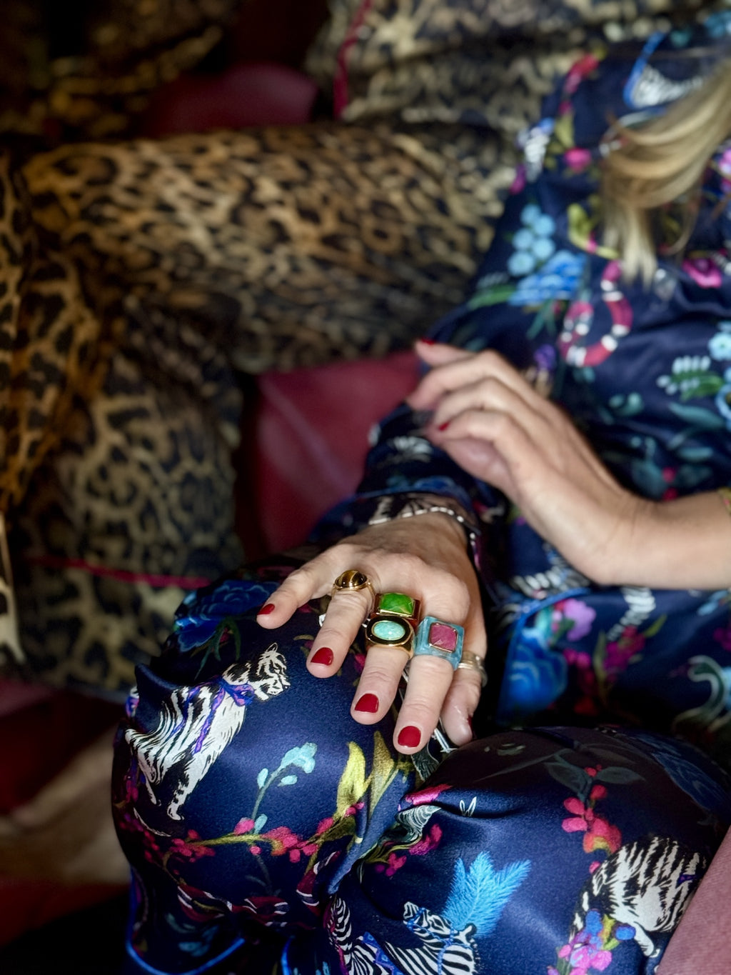 Hope & Ivy Suzanne Satin Print Pyjamas