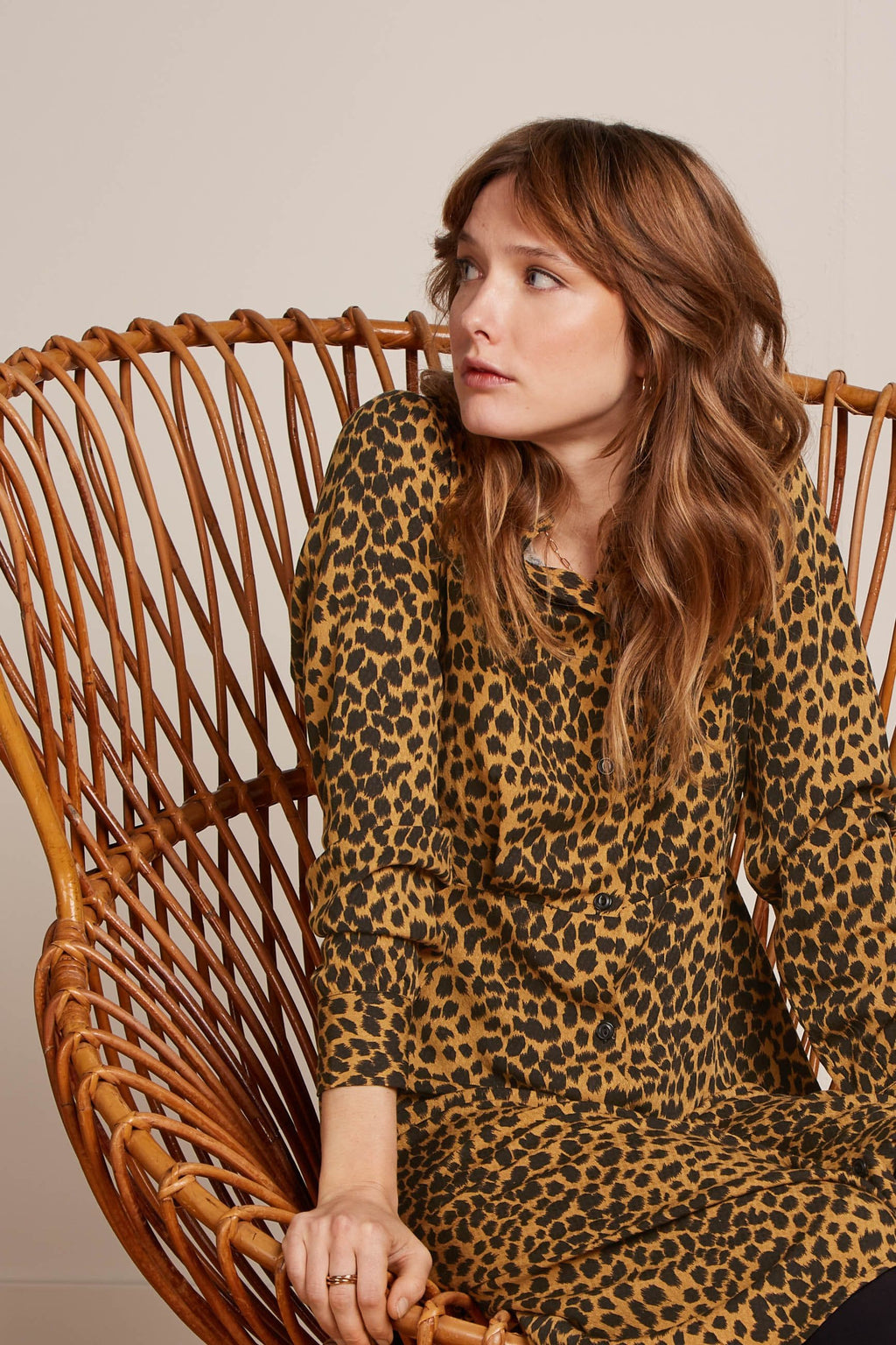 King Louis Mina Tigre Long Sleeved Shirt Dress